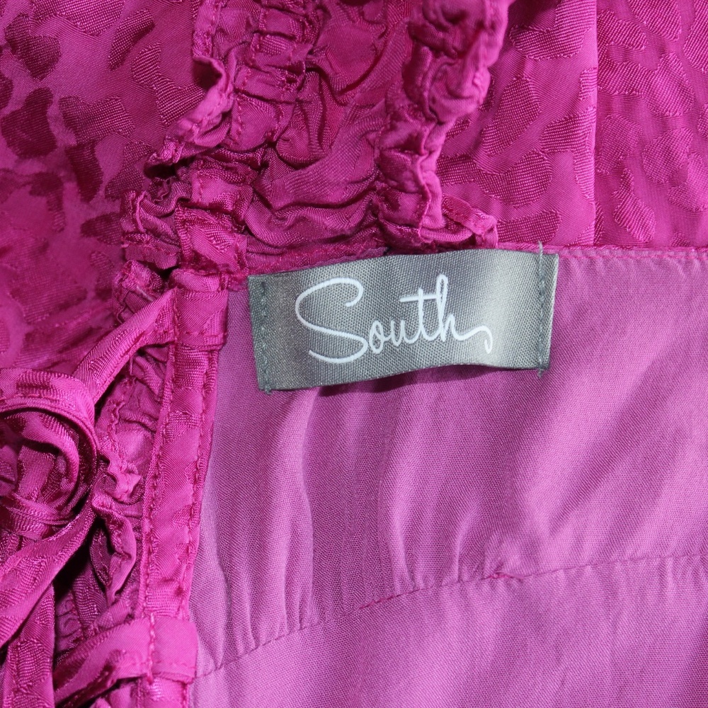 Fuchsia Ruffle-Trim Mini Dress - Picture 8 of 10